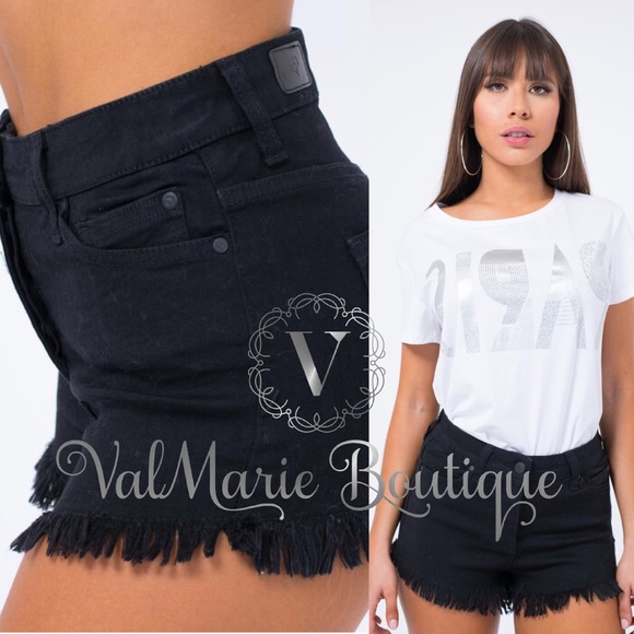 Mini Distressed Denim Shorts - Picture 5 of 5